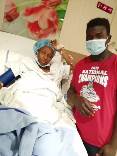 Suliyat and husband Tijani want to travel home once they have cleared their hospital bills. Courtesy: Abdulkareem family