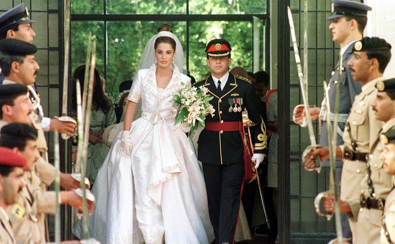 On June 10, 1993, then Crown Prince of Jordan, Abdullah, married Rania Al-Yassin in Amman. AFP 