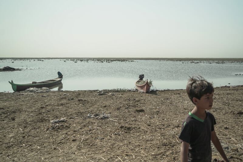 Drinking water is sourced from the centre of the marshes. Haider Husseini for The National