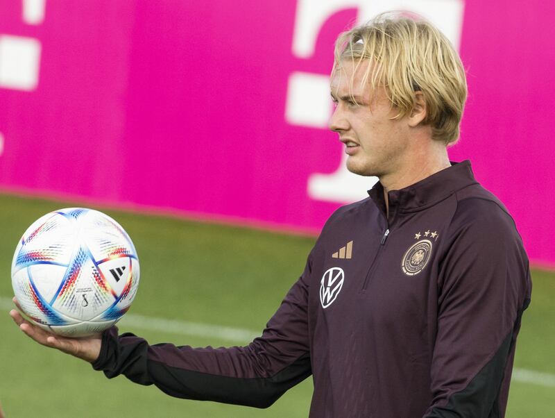 Germany midfielder Julian Brandt attends a training session. AFP