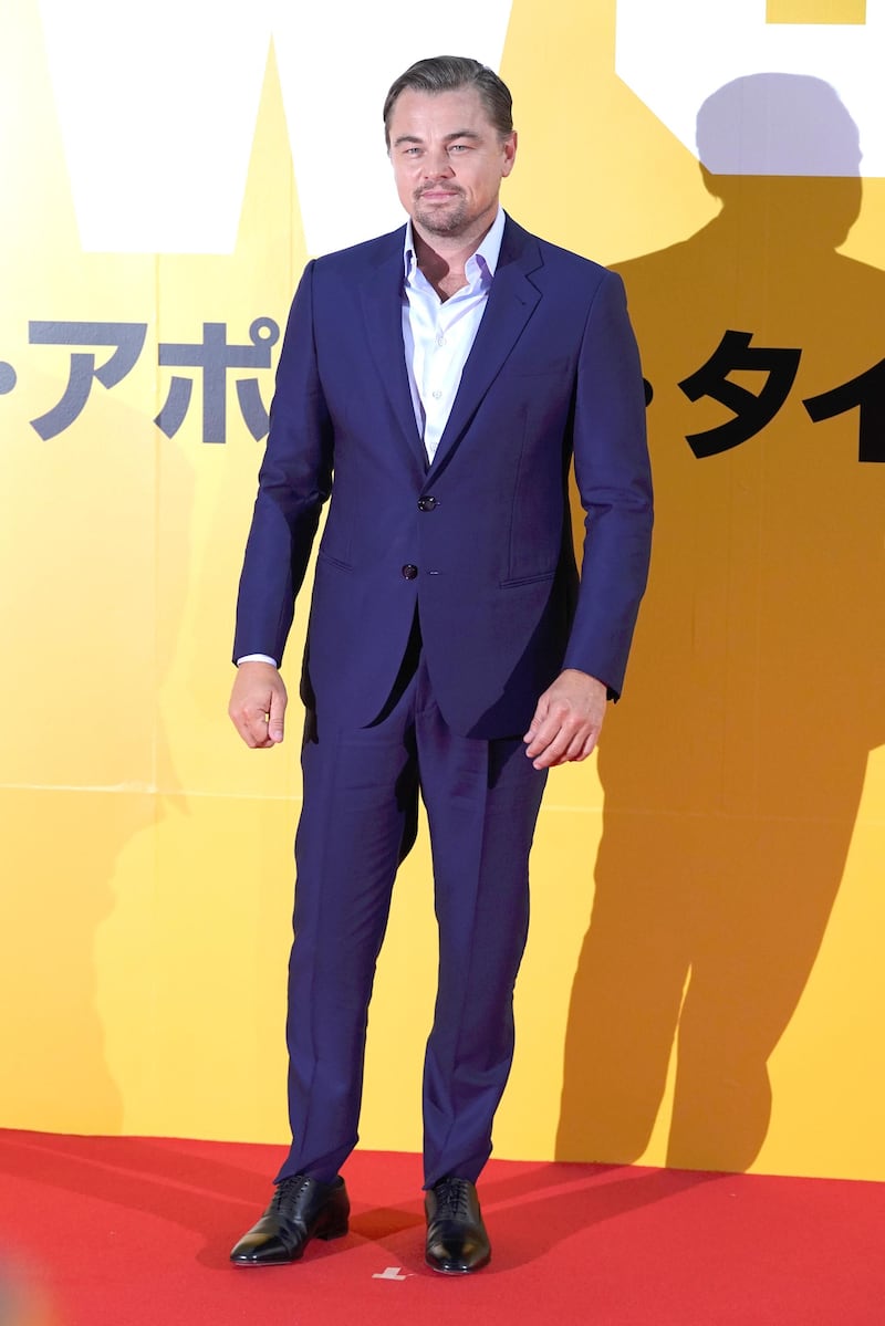 TOKYO, JAPAN - AUGUST 26: Leonardo DiCaprio attends the Japan premiere of 'Once Upon A Time In Hollywood' on August 26, 2019 in Tokyo, Japan. (Photo by Christopher Jue/Getty Images)