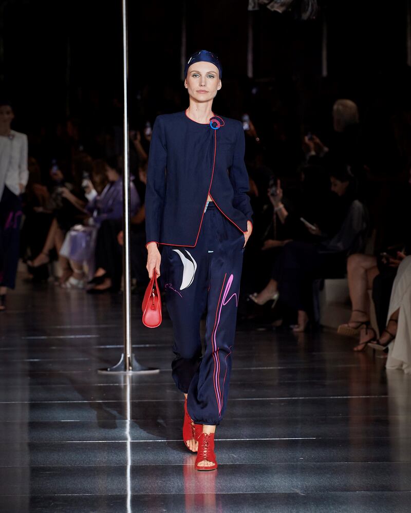 The show included looks from Armani's spring/summer 2022 womenswear collection