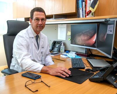 Dr Michael Wallace, chairman of the gastroenterology division at Sheikh Shakbout Medical City in Abu Dhabi. Victor Besa / The National
