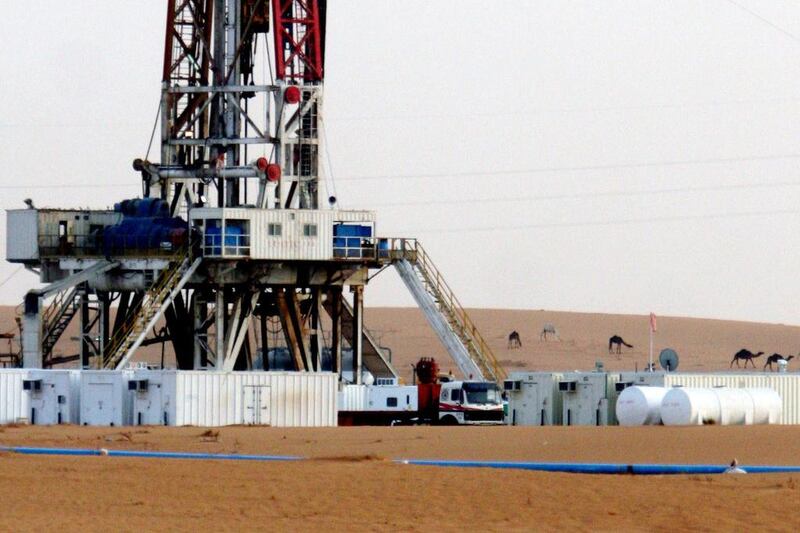 Prince Mohammed is leading the planning for the sale of less than 5 per cent in Aramco, which is targeted for 2017-2018. Pictured, an oil well near the Khurais oil facility, about 60 miles southeast of Riyadh. AP Photo