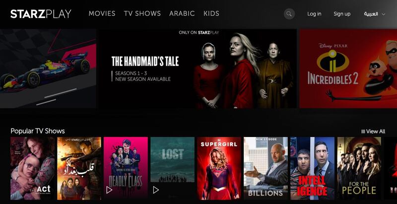 Popular shows, including 'Billions', 'Handmaid's Tale' and 'Power Book II: Ghost' are available via Starzplay. Courtesy Starzplay 