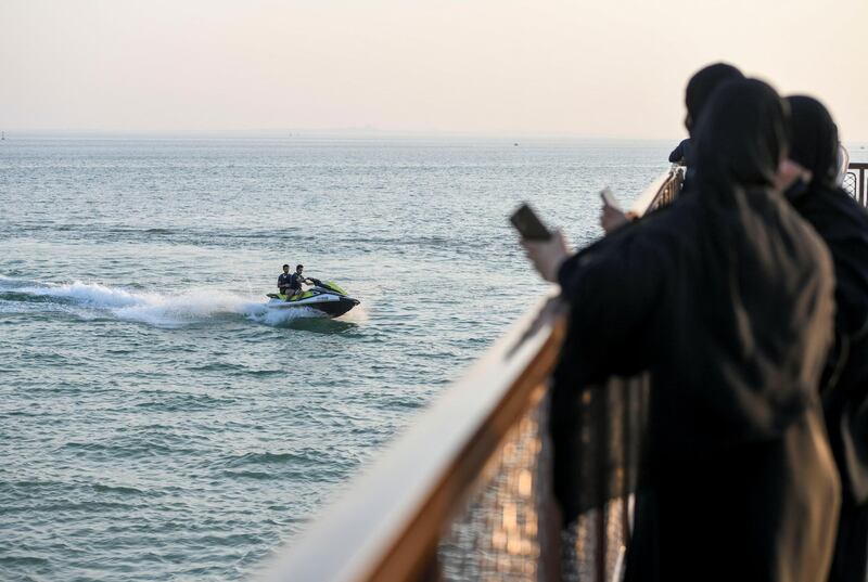 Evening-AD Residents enjoy spending time on Hudayriat Island, in Abu Dhabi on June 4, 2021. Khushnum Bhandari / The National 
Reporter: N/A News
