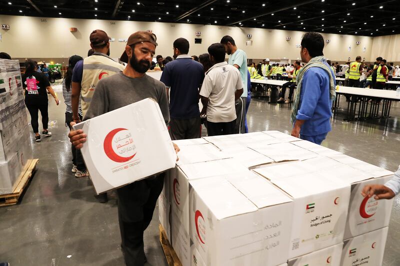 Boxes filled with vital supplies will be delivered to quake zones in Turkey and Syria

