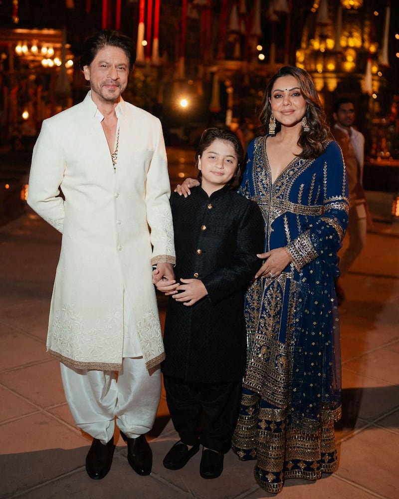 Actor Shah Rukh Khan, his wife Gauri and their son Abram. Reuters