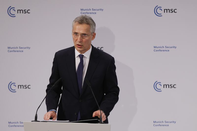 Nato Secretary-General Jens Stoltenberg said there were no signs Russia had withdrawn troops from its border with Ukraine. Photo: EPA