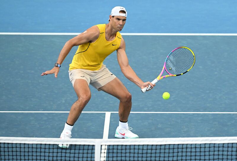 Rafael Nadal is preparing for his comeback after a year away from tennis due to a hip injury. EPA