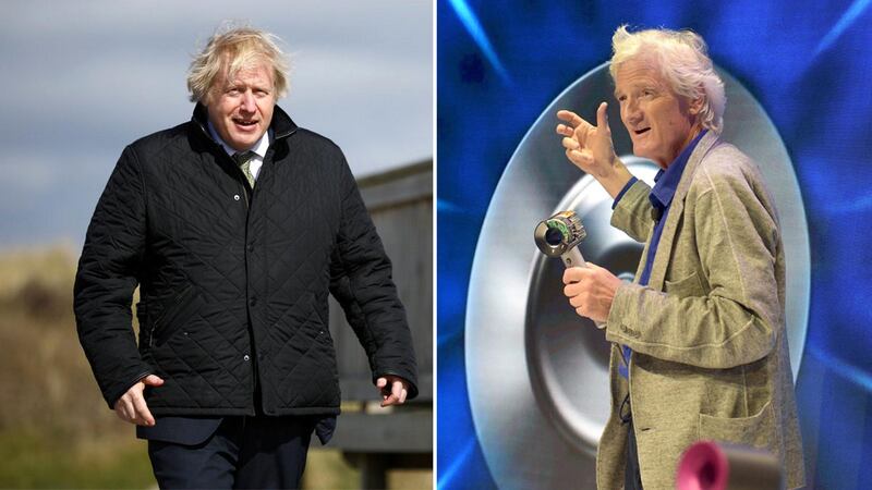 UK prime minister Boris Johnson told James Dyson he would 'fix' his company's tax issue while providing pandemic support. Getty Images