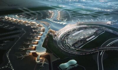 An artist's impression of Abu Dhabi International Airport’s Midfield Terminal. Courtesy ADAC