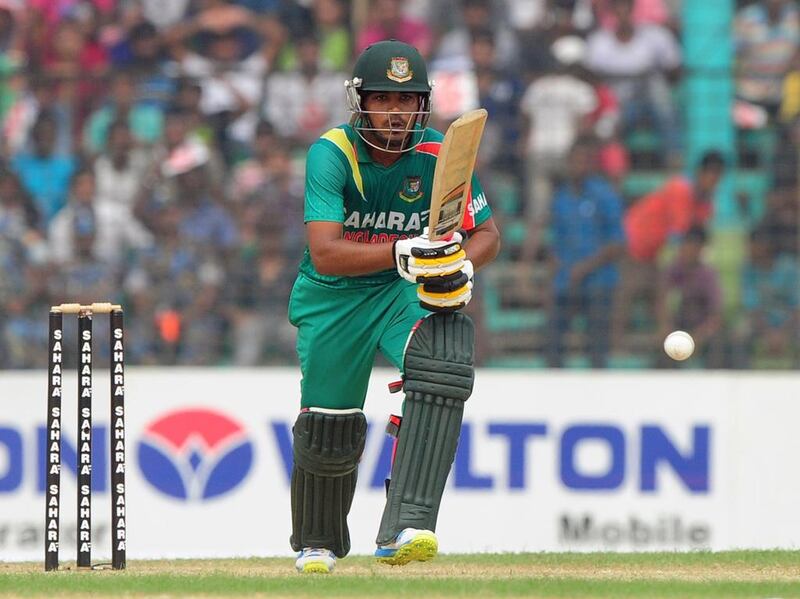 Shamsur Rahman missed out on a century but played his part in Bangladesh's win. Munir uz Zaman / AFP

