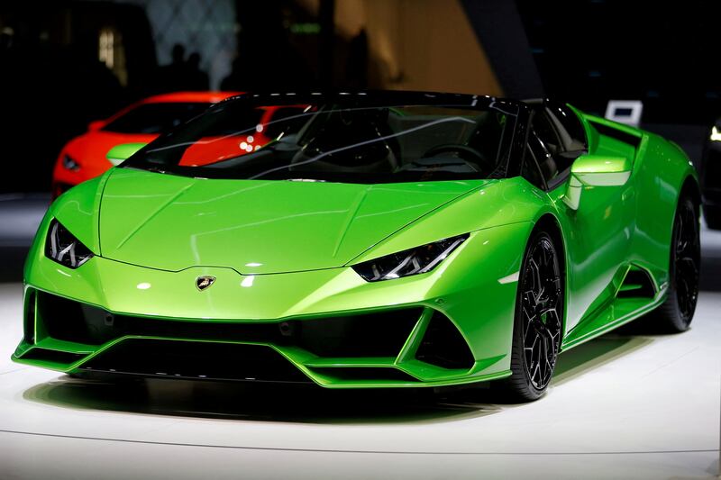 A Lamborghini Huracan Evo Spyder. A spokesperson for Lamborghini’s US branch declined to comment on the number of cars the company had on board the 'Felicity Ace' or which models were affected. Reuters