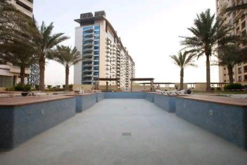 The Marina Residence on The Palm has recently had pools drained by Nakheel because of unpaid fees.