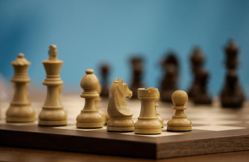 DOHA, QATAR - DECEMBER 02:  A detail of the chess board before the start of the Men's and Women's Rapid Chess Individual during the 15th Asian Games Doha 2006 at the Khalifa Tennis & Squash Complex on December 2, 2006 in Doha, Qatar.  (Photo by Streeter Lecka/Getty Images for DAGOC)