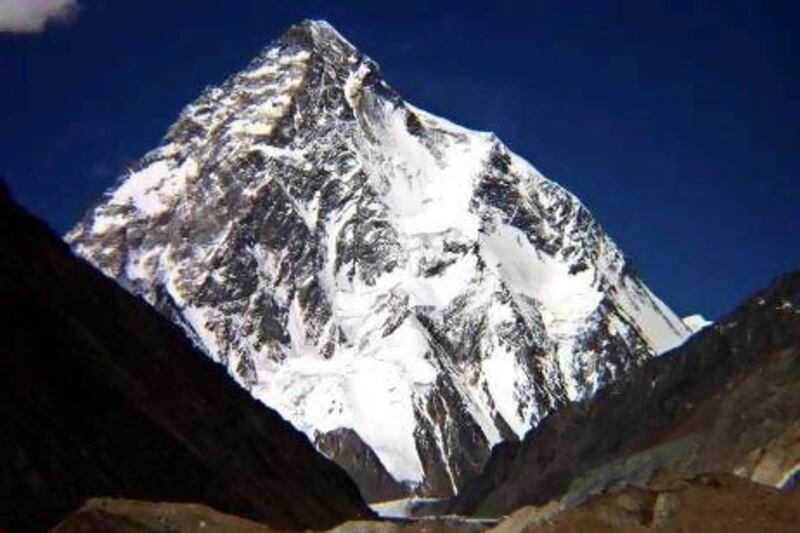 K2, on the border of Pakistan and China, is the world's second-highest peak.