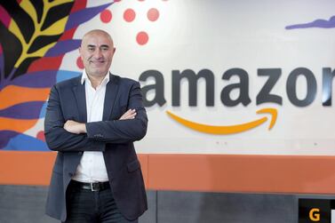 Ronaldo Mouchawar, Souq co-founder and Amazon mena vice president, at the e-tailer's Dubai offices in Knowledge Village on day one of the launch of Amazon.ae. Ruel Pableo / The National