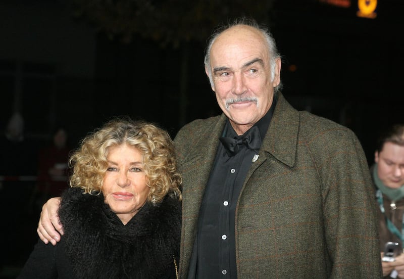 BERLIN - DECEMBER 3: Sir Sean Connery and wife Micheline Roquebrune attend the "European Film Awards 2005" at Arena on December 3, 2005 in Berlin, Germany. (Photo by Tom Maelsa/Getty Images)    
