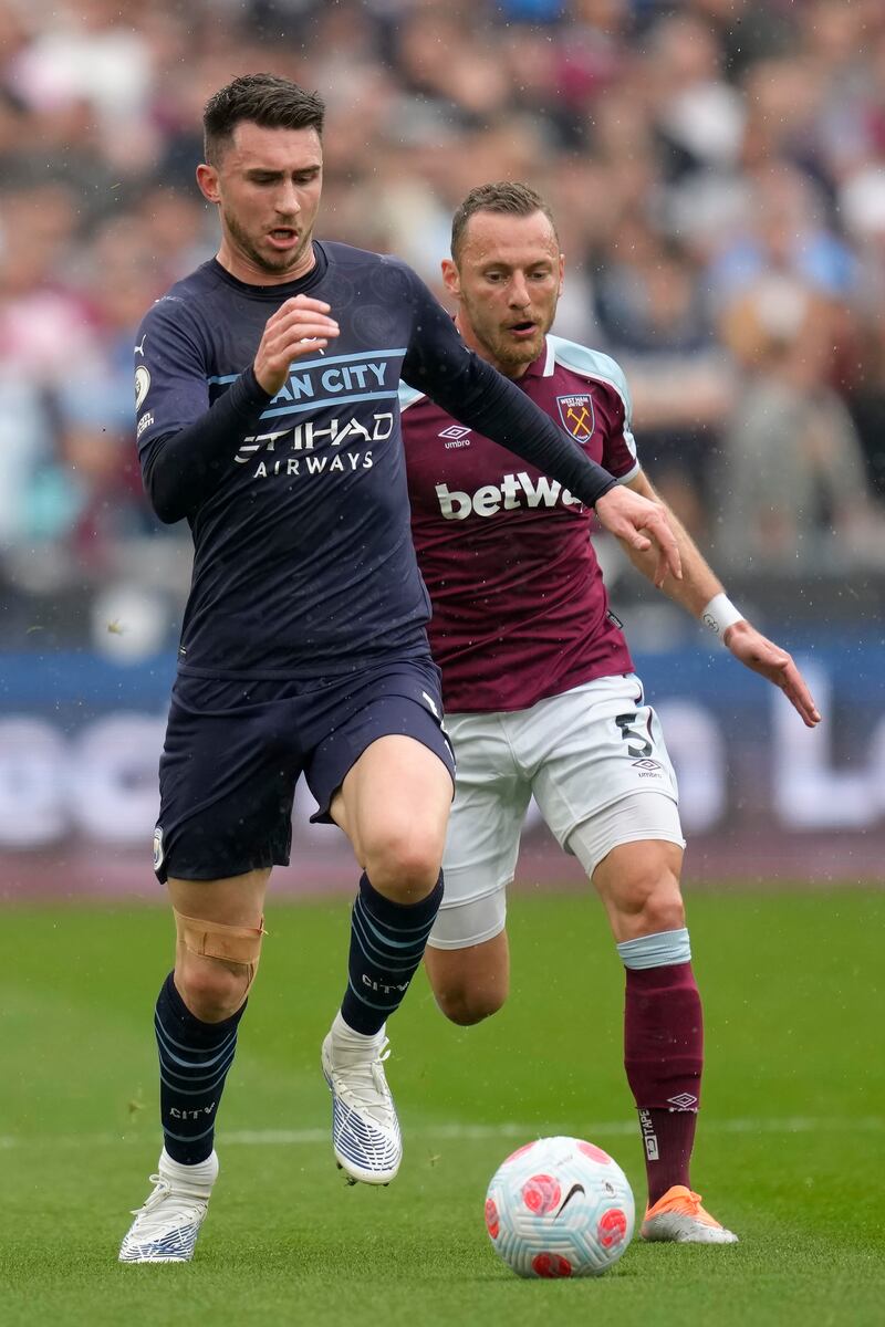 Aymeric Laporte – 5 The Spaniard was unable to match Bowen’s pace and played him onside for West Ham’s opener, and almost gifted West Ham a third with miscommunication at the back. AP