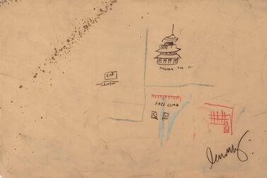 'Free Comb with Pagoda' (1986) by Jean-Michael Basquiat. Courtesy DaystromNFT