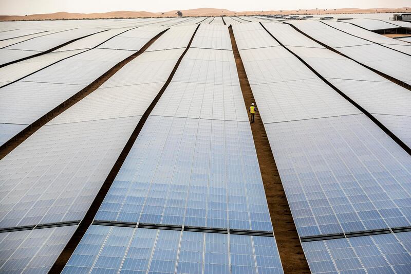 Noor Abu Dhabi solar plant is the world’s largest single-site solar photovoltaic plant. Photo: Taqa