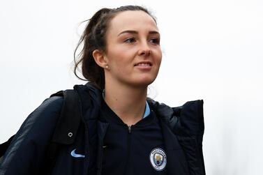 BRISTOL, ENGLAND - JANUARY 06: Caroline Weir of Manchester City Women arrives prior to the FA Women's Super League match between Bristol City Women and Manchester City Women at Stoke Gifford Stadium on January 6, 2019 in Bristol, England. (Photo by Alex Davidson/Getty Images)