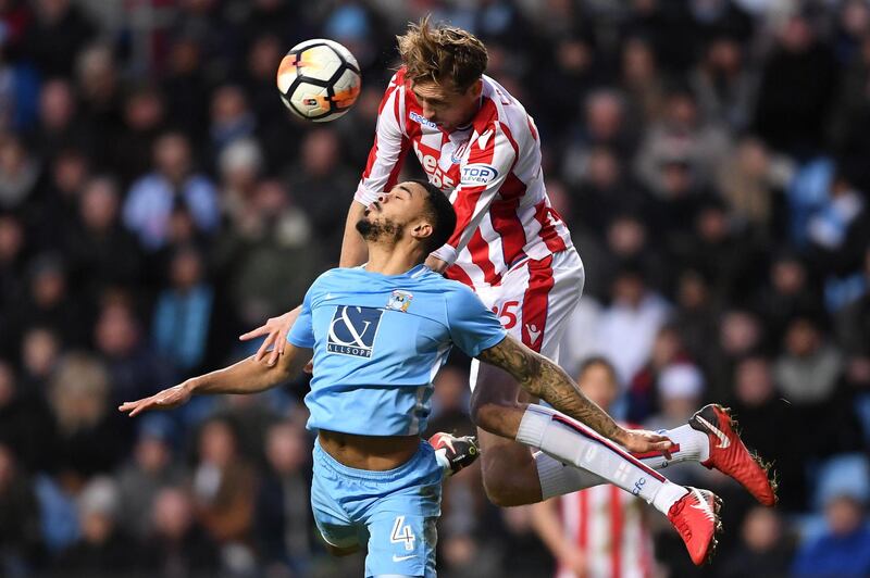 Centre-back: Jordan Willis (Coventry City) – Gave the League Two team the lead against Stoke but also helped them hold on at the end to beat a team 53 places above them. Laurence Griffiths / Getty Images