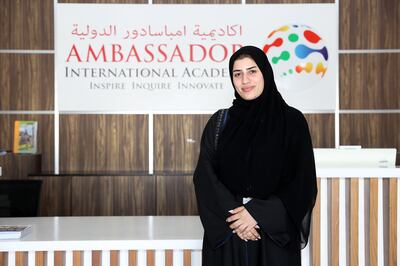 Sharifa Ali Sulaiman, learning support assistant, special needs department at the Ambassador International Academy in Dubai. Pawan Singh / The National