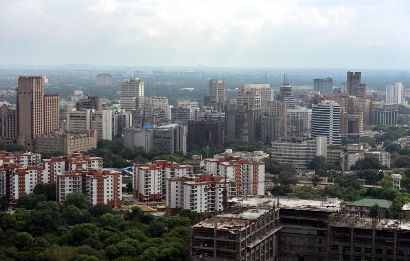 The New Delhi skyline. Tabreed is looking at acquisitions and greenfield projects that will allow it to expand in Asia’s third-largest economy. Getty