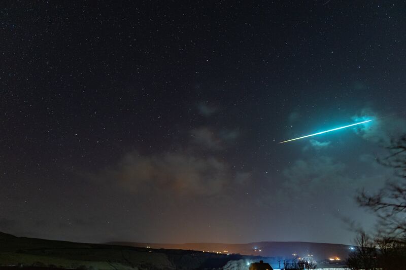 A bright meteor was spotted flying over parts of England and Scotland on Saturday evening. Photo: Andrew Morl / Grassholme Observatory