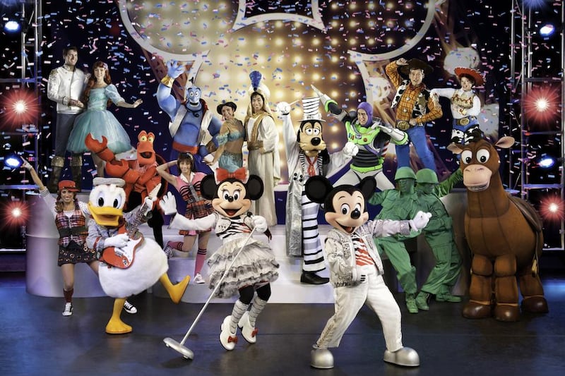 Disney Live! Mickey’s Music Festival brings Mickey, Minnie, Ariel, Aladdin and more Disney favourites to life on stage at the Dubai World Trade Centre. Heinz Kleutmeier / Feld Entertainment