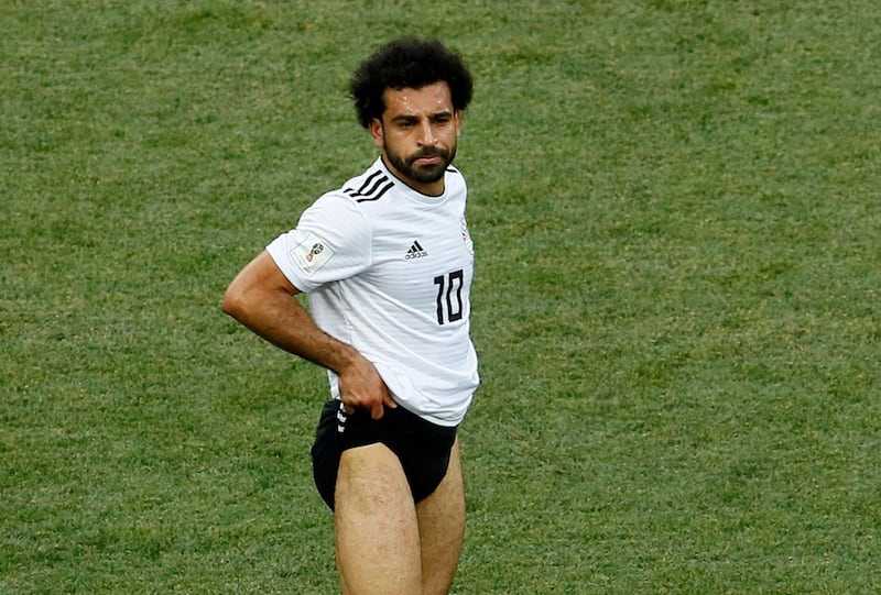 Soccer Football - World Cup - Group A - Saudi Arabia vs Egypt - Volgograd Arena, Volgograd, Russia - June 25, 2018   Egypt's Mohamed Salah looks dejected after the match REUTERS/Jason Cairnduff     TPX IMAGES OF THE DAY.  SEARCH "FIFA BEST" FOR ALL PICTURES.      TPX IMAGES OF THE DAY