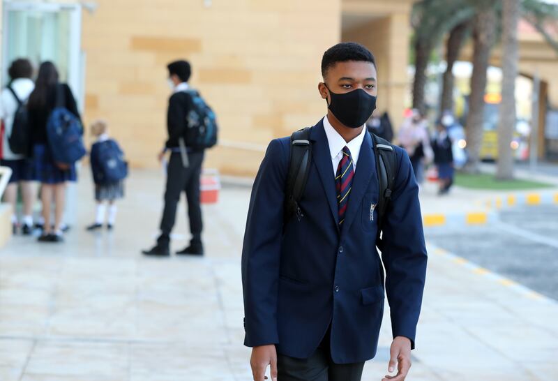 A Brighton College learner makes his way to class. Chris Whiteoak / The National