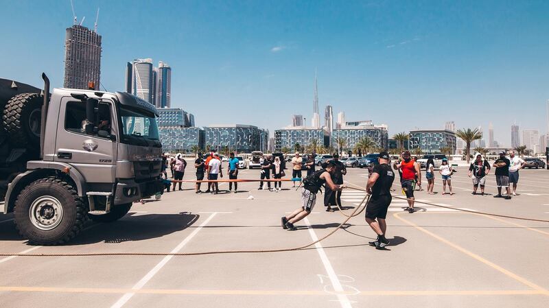 There was a special guest appearance by Larry Wheels. Courtesy Emirates Strength