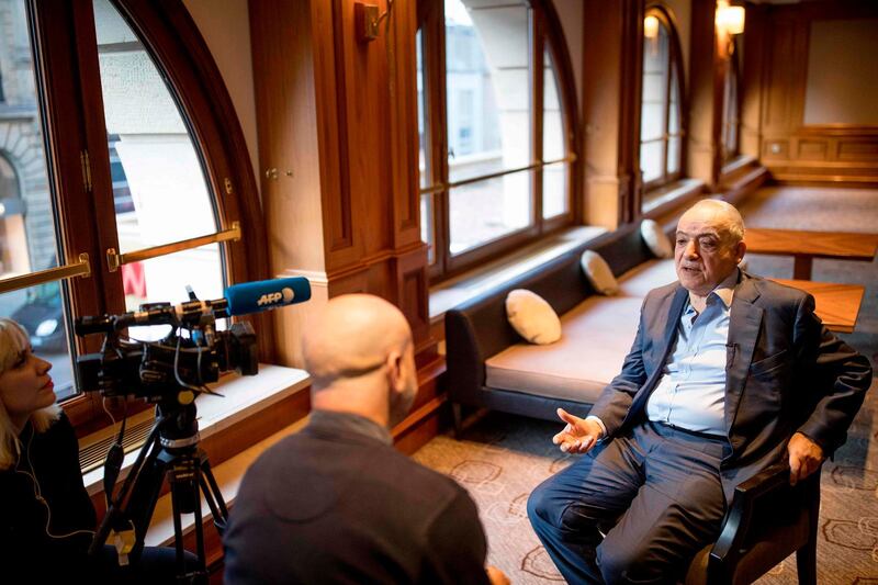 Ghassan Salame, Special Representative of the Secretary General and Head of the United Nations Support Mission in Libya speaks during an interview with AFP in Berlin on the eve of a peace summit on Libya.  AFP