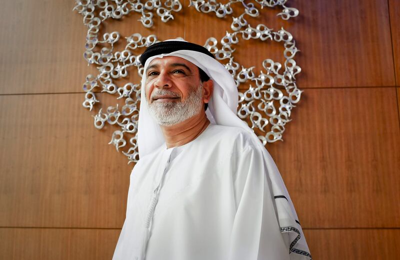 Dubai, United Arab Emirates - April 12 2013 - Emirati actor Mansour Al-Feeli poses for a portrait at the Gulf Film Festival. (Razan Alzayani / The National)