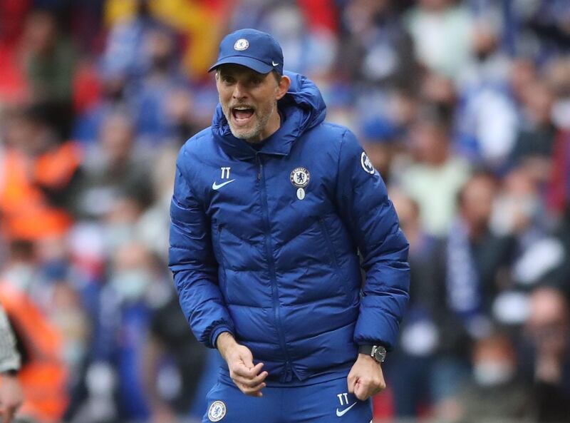 Soccer Football - FA Cup Final - Chelsea v Leicester City - Wembley Stadium, London, Britain - May 15, 2021 Chelsea manager Thomas Tuchel reacts Pool via REUTERS/Nick Potts