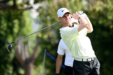 DUBAI, UNITED ARAB EMIRATES - JANUARY 25: Footballer, James Milner of Liverpool and England in action during a practice round prior to the Slync.io Dubai Desert Classic at Emirates Golf Club on January 25, 2022 in Dubai, United Arab Emirates. (Photo by Ross Kinnaird / Getty Images)