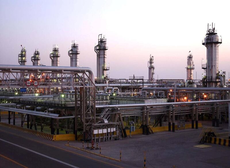 FILE PHOTO: A view shows Saudi Aramco's Abqaiq oil facility in eastern Saudi Arabia in this undated handout photo. Saudi Aramco/Handout/File Photo via REUTERS ATTENTION EDITORS - THIS PICTURE WAS PROVIDED BY A THIRD PARTY.