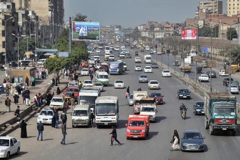 FILED - 07 February 2019, Egypt, Cairo: A general view shows vehicles driving along a street. Photo: Sayed Hassan/dpa (Photo by Sayed Hassan/picture alliance via Getty Images)