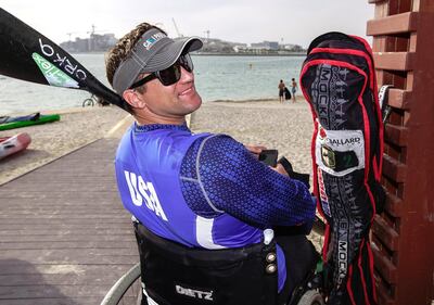 Abu Dhabi, United Arab Emirates, March 12, 2020.  
STORY BRIEF: Abu Dhabi man is one step closer to representing US team in Paralympics. 
SUBJECT NAME: Mike Ballard 
Victor Besa / The National
Section:  NA
Reporter: Patrick Ryan
