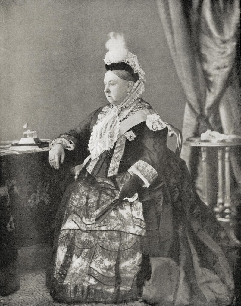 UNSPECIFIED - CIRCA 1800: Queen Victoria, 1819-1901, in the dress worn by her at the jubilee service, 1887. From the book "V.R.I. Her Life and Empire" by The Marquis of Lorne, K.T. now his grace The Duke of Argyll. (Photo by Universal History Archive/Getty Images)