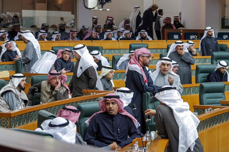 Two Cabinet ministers walked out of Kuwait's National Assembly chamber on Tuesday, causing consternation. AFP
