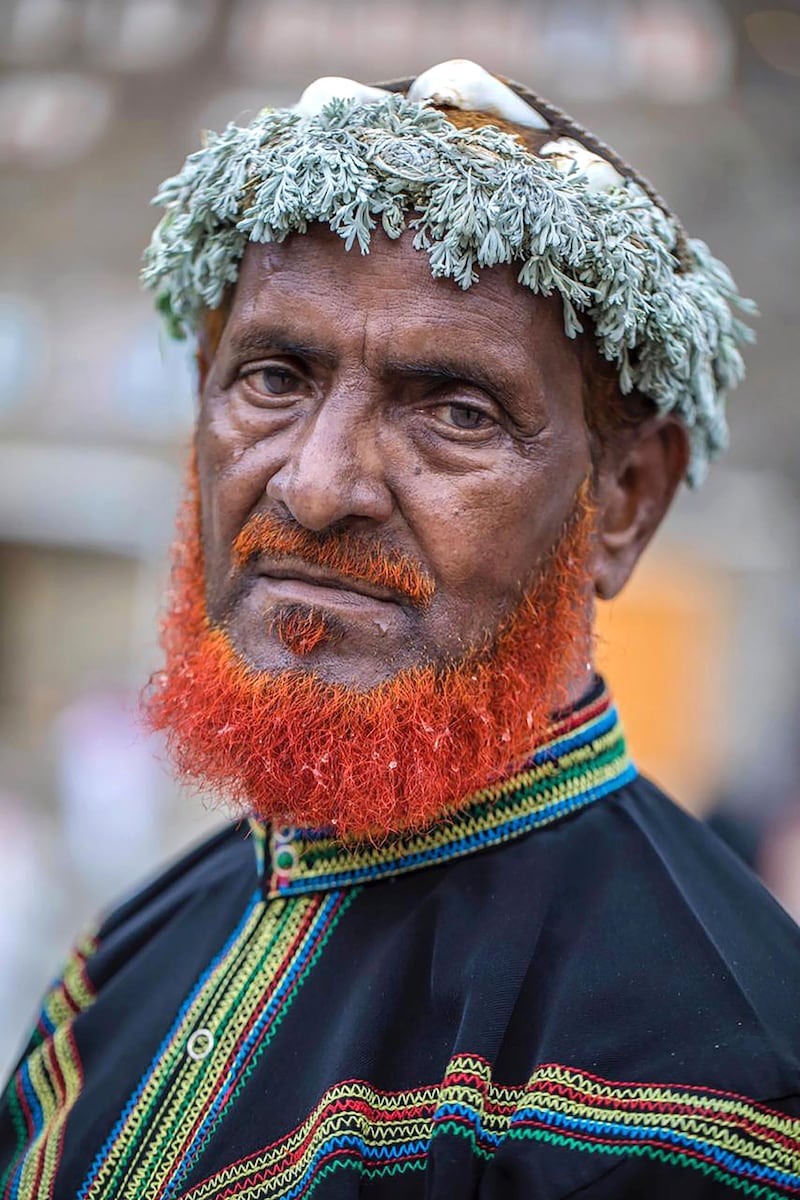 The Qahtani tribe from the mountainous town of Habala are often called the 'flower men of Saudi' due to their colourful headpieces that they wear for both aesthetics and wellness. All photos courtesy of Saudi MOC