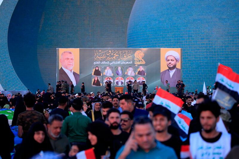 Iraq's political parties have been holding rallies in advance of parliamentary elections scheduled for October 10. AP
