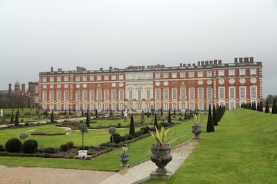 The gardens at Hampton Court Palace ahead of their reopening on January 29, 2021. Getty