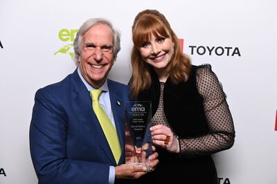 Henry Winkler and Bryce Dallas Howard. Getty Images