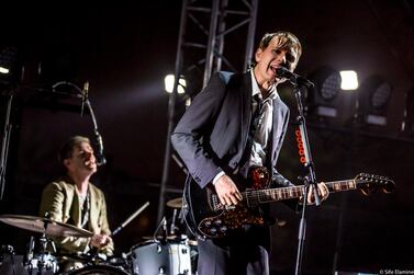 Singer and guitarist Alex Kapranos performs with Franz Ferdinand at Jazzablanca festival in Casablanca, Morocco on June 2, 2019. Picture by Sife El Amine/Jazzablanca