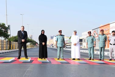 Officials unveil the new 3D crossing in Ras Al Khaimah. 